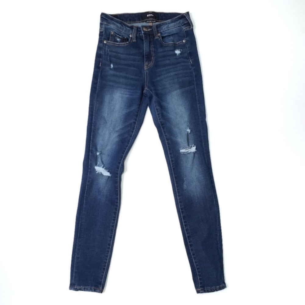 AEROPOSTALE AERO Distressed Denim Jean High Rise Jeggin